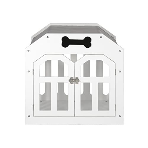 The White Dog Crate 12 Scurrty Dog House Furniture Style Wooden Pet House Cat Bed ...