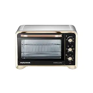 Morphy Richards 30RCSS LuxeChef 30 Litre Oven Toaster Griller (30 Litres OTG) with Illuminated Chamber, Stainless Steel & Convection Fan, Baking Oven, 2-Yr Warranty by Brand, Premium Gold & Matt Black