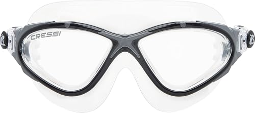 Cressi Schwimmbrille Planet Clear, Helles Glas Schwimmbrillen Einheitsgröße Transparent/Schwarz Silber
