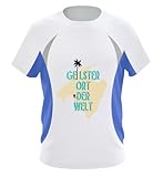 Malle Mallorca - Camiseta para hombre con diseño de Mallorca, Azul real y blanco., S