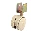 sourcing map 4pcs Soporte U cuna rueda giratoria tan freno en W...
