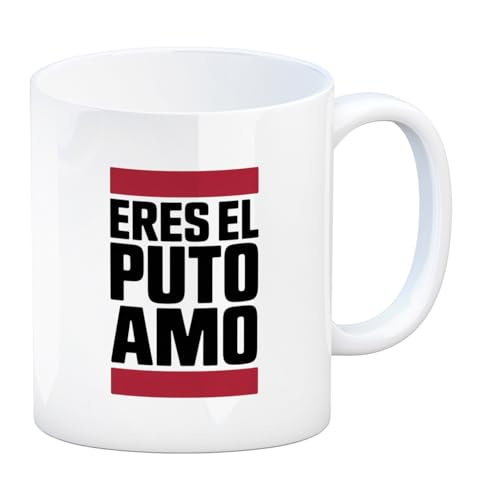speecheese Eres el puto amo taza - Diseño tipográfico humorístico para oficina y coworker speecheese Eres el puto amo taza - Diseño tipográfico humorístico para oficina y coworker