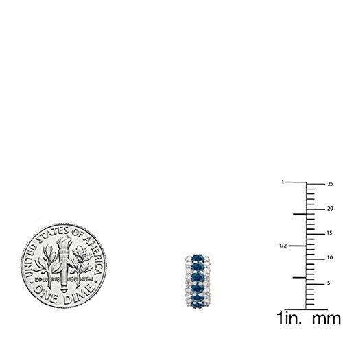 Dazzlingrock Collection Round Gemstone & White Diamond Womens Huggies Hoop Earrings, 10K Solid Yellow Gold2