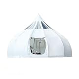 Fengzel Outdoor ベルテント 4*4/5*5/6*6m 5-15人用 大型テント 280g棉布&900Dオックスフォード 撥水防水 UVカット イベント 家族 グループキャンプ 煙突口付き 玉ねぎ型 贅沢 ワンポールテント (5*5*3.15m, クリーム(900Dオックスフォード))