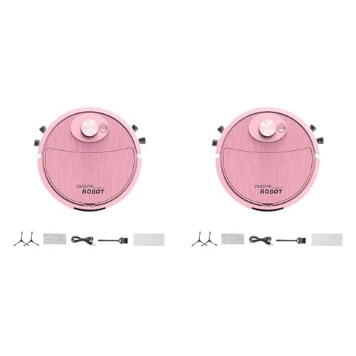 ISTOVO 2X Robot de Barrido USB Aspirador Trapeador Barrido de Limpieza de Arrastre Inalámbrico Inteligente para el Hogar Oficina-C