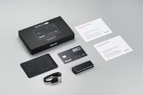SecuX Shield Bio Crypto Hardware Wallet - Sichere biometrische Authentifizierung, Kühlspeicherkarte für NFT, Bitcoin, Ethereum, Cardano, ERC20, BEP20 und mehr