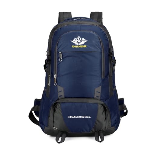 Mochila de senderismo 60L impermeable para camping y trekking miniatura 1