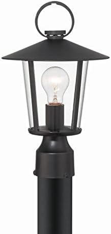 Crystorama Andover 1 Light Matte Black Outdoor Post