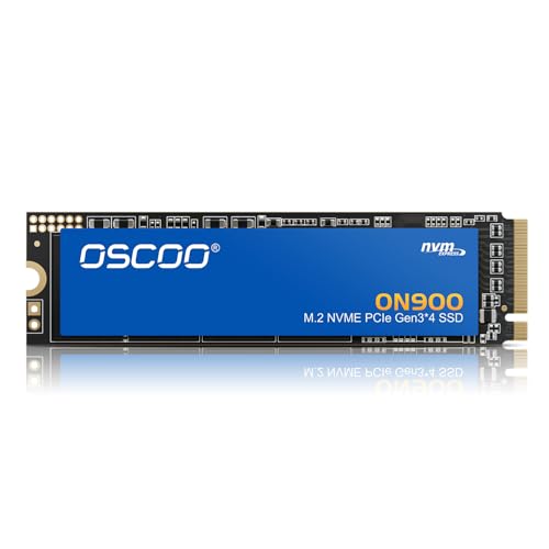 OSCOO 1TB NVMe M.2 SSD bis zu 3500 MB/s Lesegeschwindigkeit, 3000 MB/s Schreiben, PCIe 3.0x4 2280 SSD Interne Festplatte Gen3 NVMe 3D TLC NAND Auch PC, laptops Werden eingesetzt