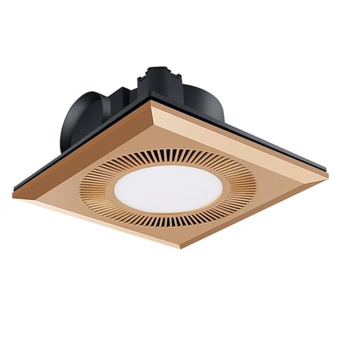Ventilateur d'extraction de plafond 10 pouces silencieux LED au design carré haut de gamme