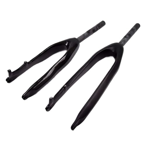 1 Uds 20/24 'pulgadas bicicleta de escalada prueba 3K fibra carbono horquillas delanteras freno disco horquilla dura(Gloss 24er)