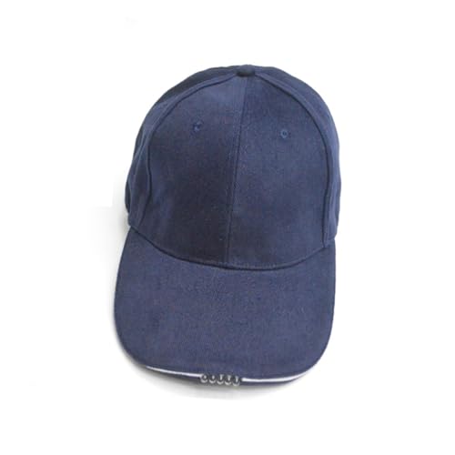 WOONEKY Lighted Flashlight Baseball Cap Blue LED Cap for Hands Lighting for Camping Jogging and Hunting Features LED Beads and Concealed Off Button