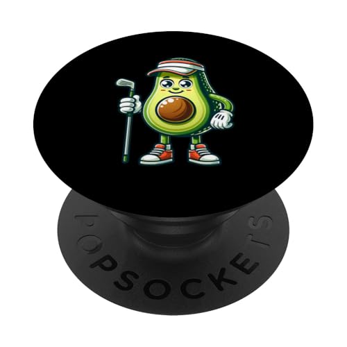 Aguacate Golfista Divertido para Amantes del Golf PopSockets PopGrip Adhesivo