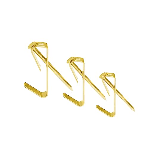 Image of 100 Pieces Picture Hanging Kit with Screws,SAFYY Picture Hooks for Hanging Pictures Heavy Duty,Wall Painting Hanging Hooks Picture Frame Hooks for Wall Mounting(Gold 30LB*70，50LB*20,100LB*10)