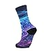 SyXIOP Blue Cow Fashion crew socks running casual wicking womens crew socks (2-Pair)