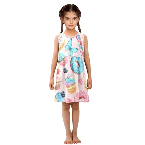 Boccsty Cupcakes Donuts Girls Dress Kids Toddler Casual Dresses Summer Dresses 2T4