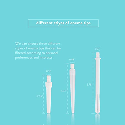 Image of Silicone Enema Kit 2 L Enema Bag 6.3ft. Long Silicone Hose 3 Multi-Size Reusable Tips Controlled Water Flow for Colon Detox Cleanse Enemas