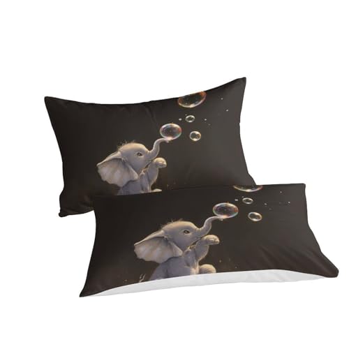 Parure de lit éléphant king size en microfibre douce avec zip - 3
