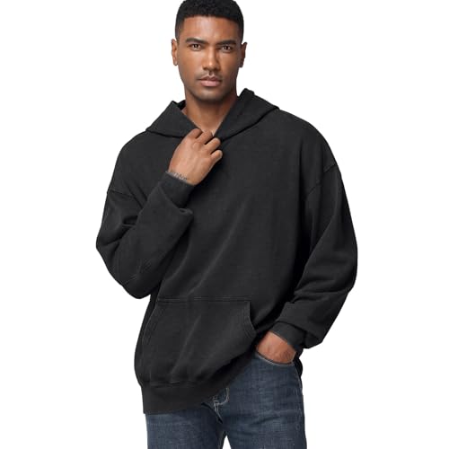 Mens Oversized Hoodie Unisex Acid Wash Hoodie Vintage Pullover Hoodies Hip Hop Sweatshirts with Pocket4