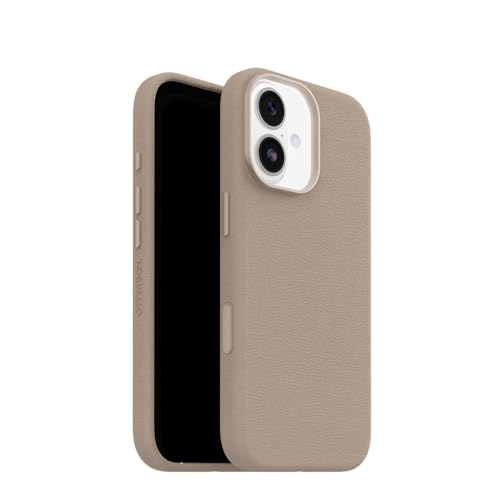 Image of OtterBox iPhone 17 Symmetry Series Cactus Leather Case - Grey Comfort - Slim, Premium Protective iPhone Case