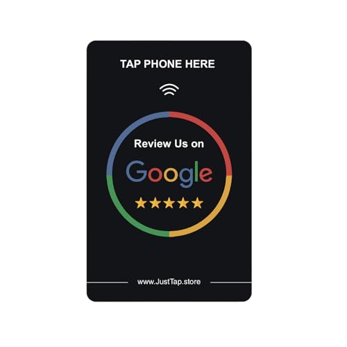 NFC Tap Card for Google Review Compatibility, One-Tap Instant Fee...