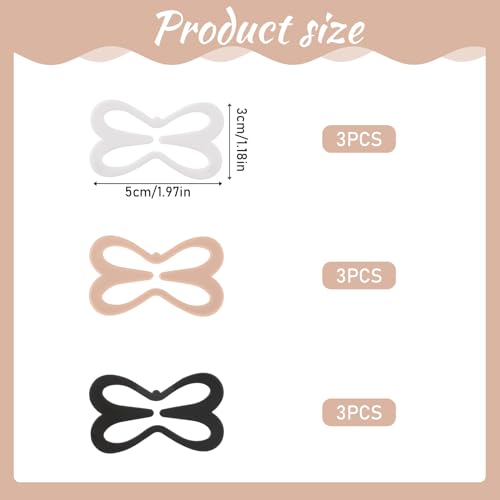image for Hariendny 9 pcs Bra Strap Holder Clips for Racerback, Anti-Slip Bra Cl