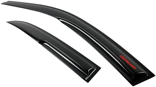 Window Visor Rain Guard Shade Compatible for 03-07 Accord 7TH Sedan, Side Window Vent Deflector, Dark Smoke Tinted, Tape On JDM Mug Style, 03 04 05 06 07