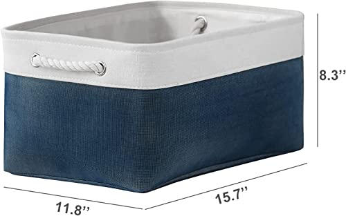 image for TheWarmHome Collapsible Storage Bin for Shelves - Large 3 Pack 16x12x8