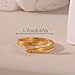 LIU JUN Trust God Ring For Women, Inspirational Ring Engraved TRUST GOD Fashion Stainless Steel Adjustable Religious Faith Rings for Women Men Jewelry Gifts (Gold)