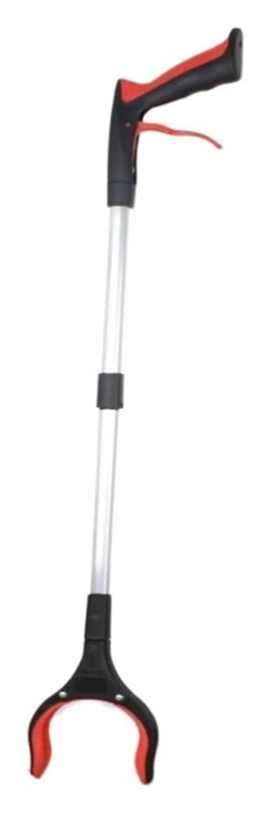 Pinza Recoge Objetos, Pinzas Extensibles, Extensión de brazo con punta magnética y agarre plegable y ligero(Red)