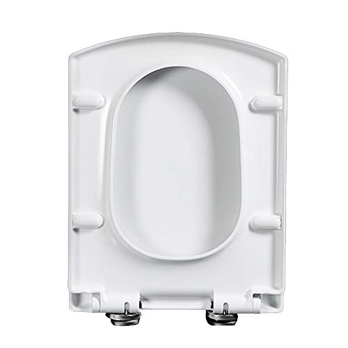 QYLJZB WC-Sitze, multifunktional, leise schließend, PP-Material rechteckig, dick, leise, leise, abnehmbar, Badezimmer-Zubehör, passend für alle handelsüblichen WC-Becken Cover