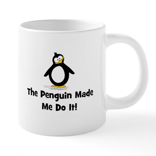 CafePress The Penguins Made Me Do It 20 oz Ceramic Coffee Mega Mug
