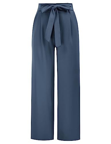 GRACE KARIN Damen Casual Lässig Hose mit geradem Bein Elastische Hohe...