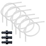 Sghtil Juego de 6 tubos de leche con 3 conectores para cafeteras automáticas, piezas de repuesto para electrodomésticos de cocina, para apartamentos, cafetería o hotel