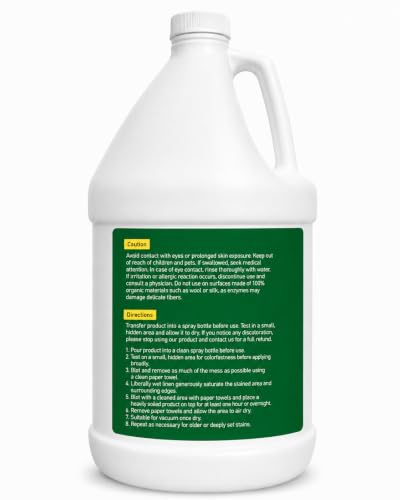 Image of | Pet Enzymatic Stain & Odor Eliminator for Strong Odors Around the Home - Carpet Cleaner for Dog & Cat Urine - Gallon Jug