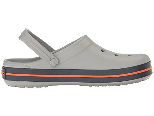 Image of Crocs Unisex-Adult Crocband Clog, Light Grey /Navy, 7 US' Women
