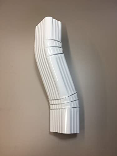 Downspout Leader Gutter OFFSET 2x3 White (Gloss) Aluminum [Offset = 3