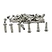 14/15G 1.8mm Brass Bicycle Spoke Nipples Silver 14.2mm Length with Spoke Caps for Mountain Bike Wheels(2.0MM 32 Pieces)