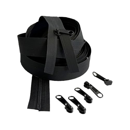YKK AquaGuard Water Resistant Zipper Chain (Black)