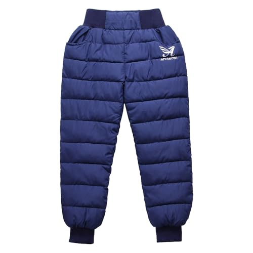 Loyan Boys Girls Elastic Waist Sweatpants Winter Warm Fleece Lined Snow Pants Outdoor Skiing Trousers3