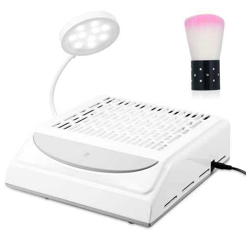 Nail Dust Collector with LED Light 100W