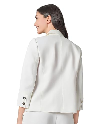 Kasper Women's Linen One Jacket W Bttn Sleeves3