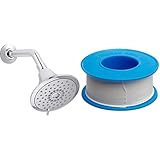 Kohler K-22169-G-CP Forte 1.75 GPM Multifunction Showerhead & Dixon Valve TTB75 PTFE Industrial Sealant Tape, -212 to 500 Degree F Temperature Range, 3.5mil Thick, 520