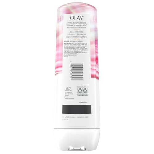 Image of Olay Body Wash for Women,Indulgent Moisture,24hr Moisturizing & Nourishing Formula,Infused with Vitamin B3 Complex,Luxurious Fragrances,Rose & Cherry Creme Scent,20 fl oz,(Pack of 2)