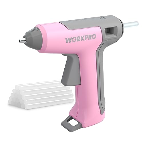 WORKPRO Pistolet à Colle Chaude sans Fil 3,6V, 20 Bâtons de Colle 7x100mm, Pistolet à Colle...