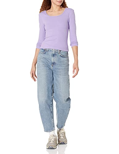 Image of Amazon Essentials Women's Long Sleeve Slim-Fit Rib Scoop Neck Sweater, Fall Tops, Pack of 2