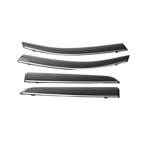 三菱 ASX/RVR 2010 2011 2012 2013 2014 2015 2016 2017 2018 2019 対応ウィンドウバイザー サイドサン レインガード ベントデフレクター(Chrome Strip)