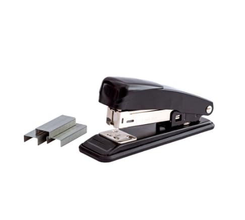 Grampeador Metal 11.5 Cm + Grampo Galvanizado 26/6 Caixa 5000 unidades