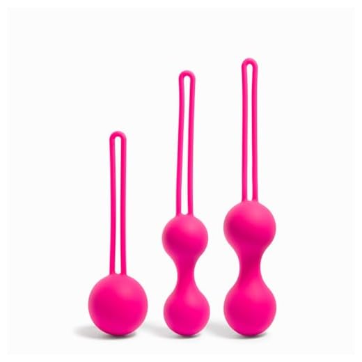 Kit de Bolas Chinas Ada Trio para entrenar el suelo pélvico que incluye varios pesos para aprender desde cero a hacer los ejercicios Kegel de Platanomelón (Fucsia)