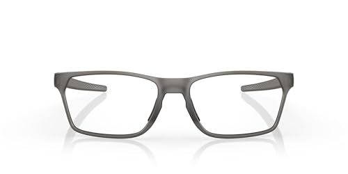 Oakley Mens Ox8032 Hex Jector Rectangular Prescription Eyewear Frames, Satin Grey Smoke/Demo Lens,...
